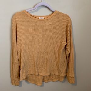 LONG SLEEVE WOMENS WAFFLE TOP